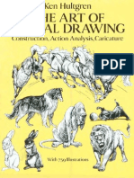 (2) Dover, The Art of Animal Drawing (1993) Ocr 7.0-2.6 Lotb Talla Madera Chip Carving