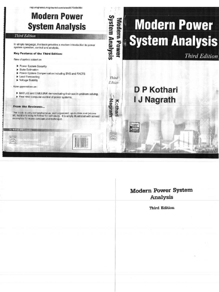 KOTARY Analisis Moderno de Sistemas de Potencia, InGLES | PDF
