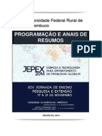 Programação e Anais de Resumos do XIV Jepex UFRPE (2014)