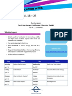 Climate Eduation Week Flyer