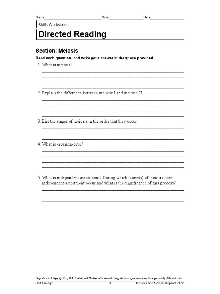 Directed Reading | PDF