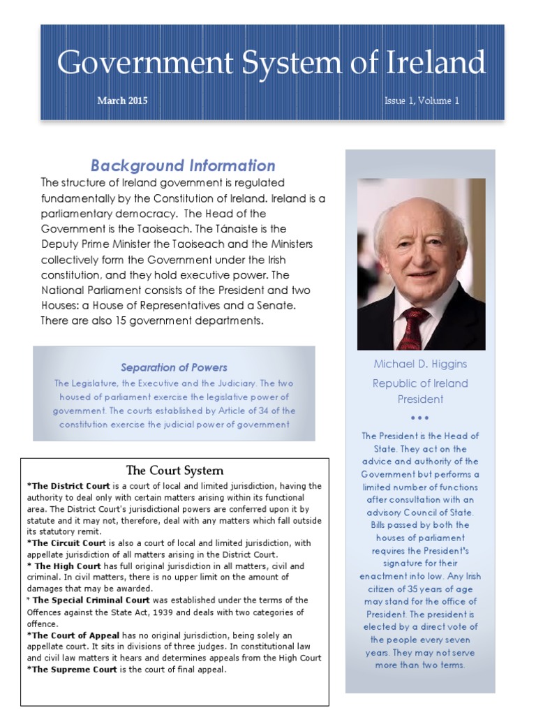 Overview of Ireland's Government Structure | PDF