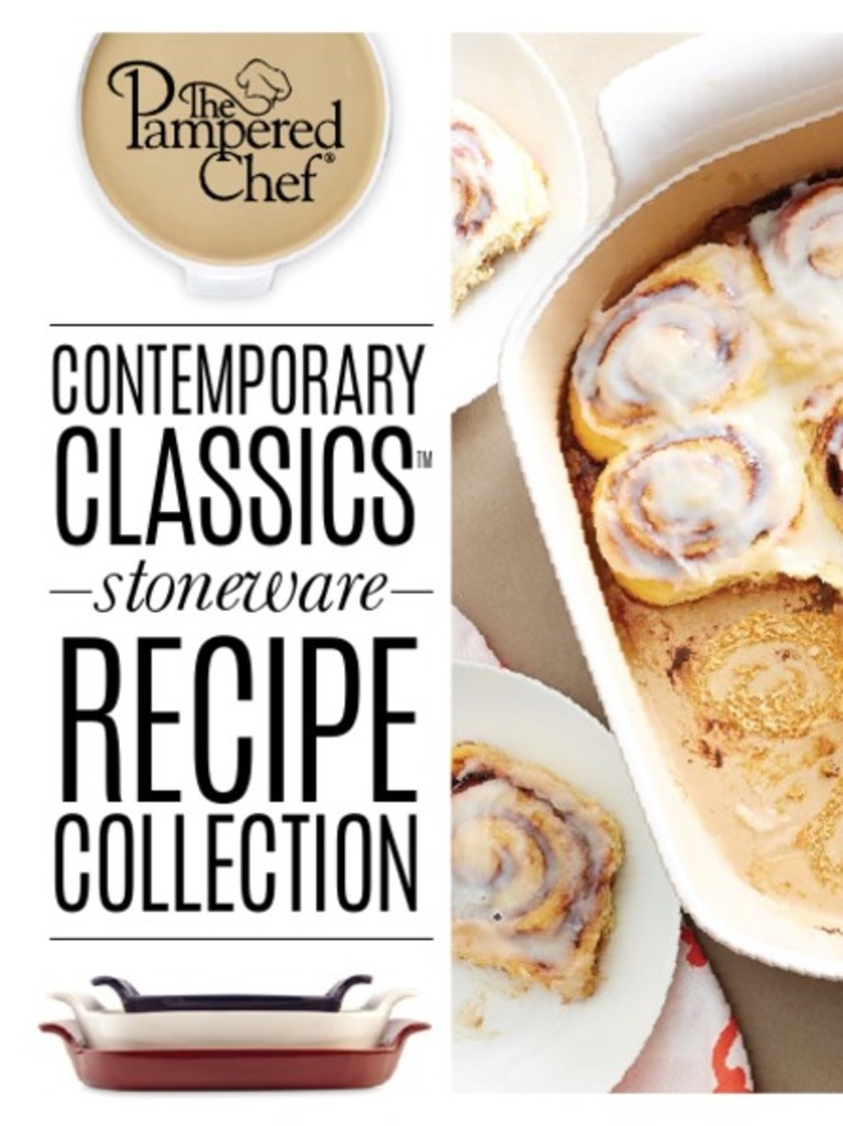 Pampered Chef Contempory Stoneware Classic Recipes Cakes Baking