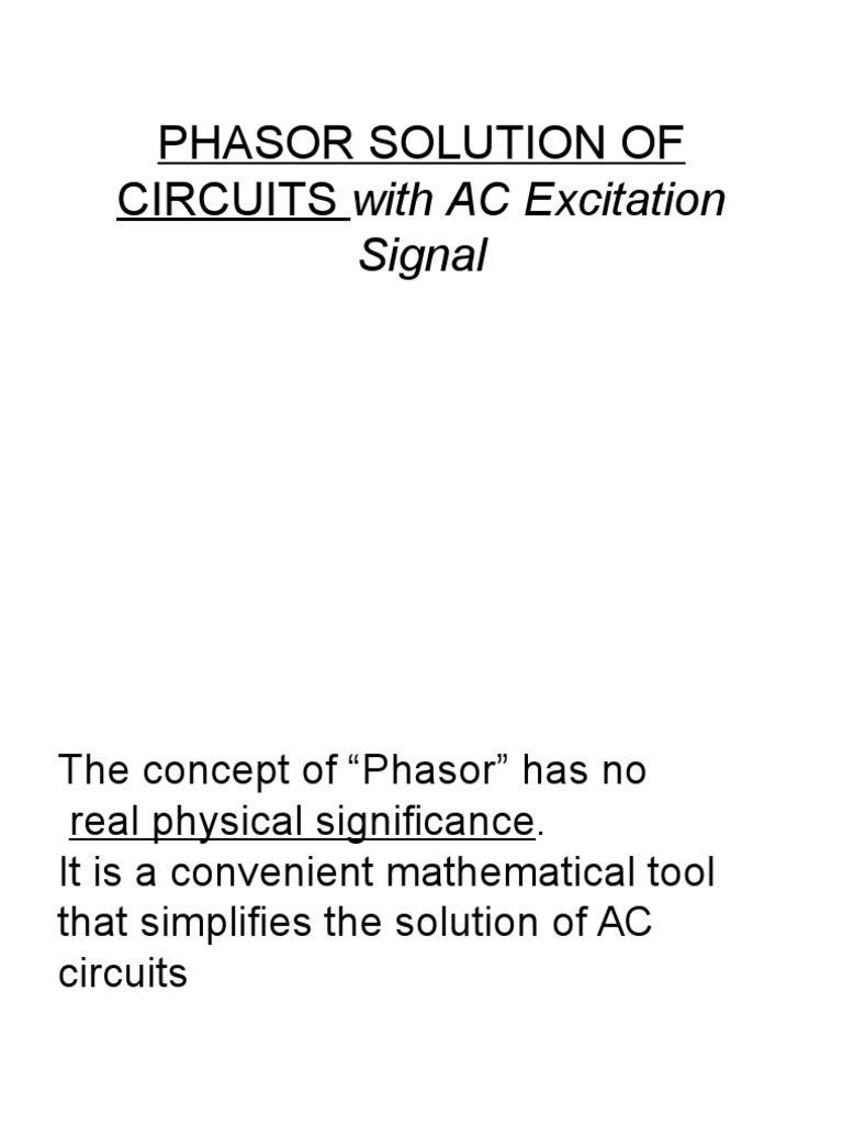 Phasor Solutions for AC Circuits | PDF | Teaching Methods & Materials | Art