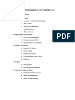 Planificacion Didáctica de Excel 2010