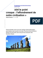 Francois Roddier - On atteint le point d'effondrement de notre civilisation