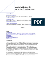 Bases Teóricas de La Bases Teóricas de La Gestión Del Conocimiento en Las OrganizacionesGestión Del Conocimiento en Las Organizaciones