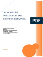 10 Actos de Obediencia Del Profeta Ezequiel