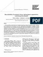 Bioavaliability of Sustained Release Indomethacin Suppositories Containing Polycarbophil