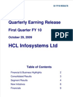 Q1 FY10 Earning Release