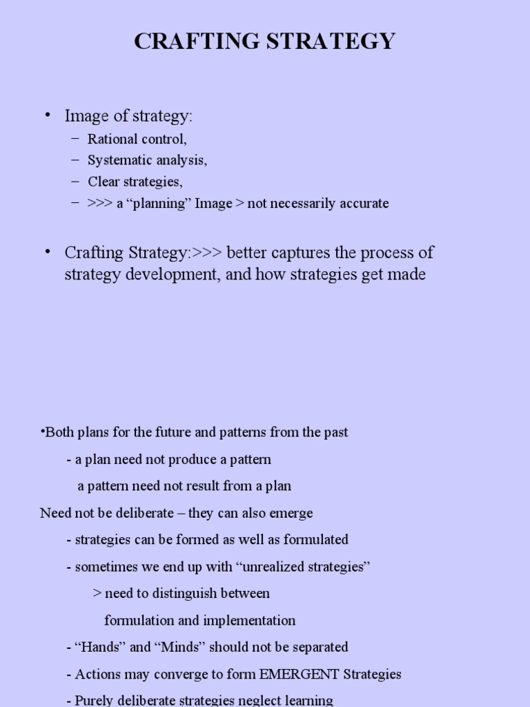 Crafting Effective Business Strategies | PDF | Business