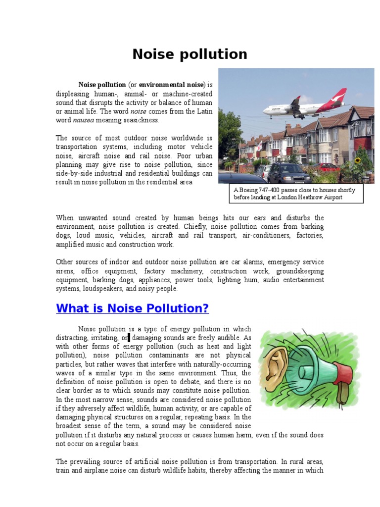 noise pollution assignment pdf