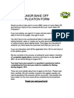 Junior Bake Off App Form Ys