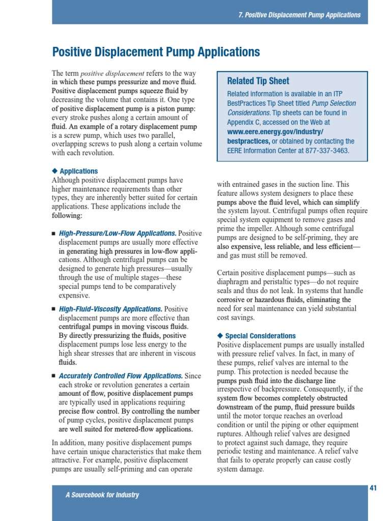 PD Pump Application | Download Free PDF | Pump | Applied And ...