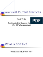 BGP Best Current Practices: Mark Tinka Routing in The Campus Network (An ISP's Perspective)