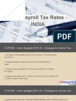 2015 Payroll Tax Rates - INDIA