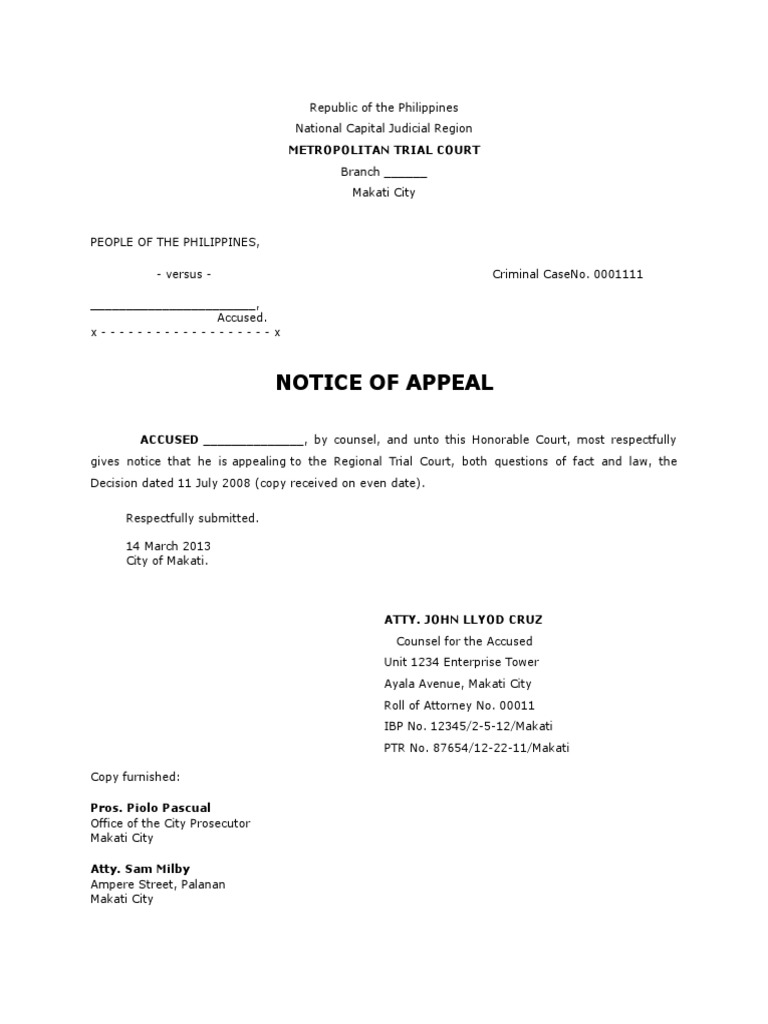 Notice Of Apple