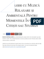 71 Melodii Cu Muzică de Relaxare Și Ambientală Pentru Momentele În Care Citești Sau Studiezi - Florin Roșoga