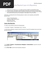 Lab 1 Physical Layer OBIEE