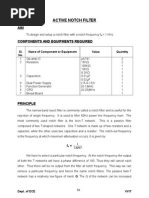 Linear Integrated Circuits Lab Manual-Active Notch Filter