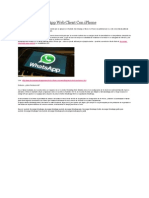 Cómo Usar WhatsApp Web Client Con iPhone