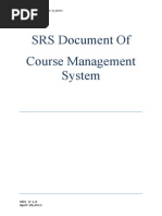 SRS Document of Course Management System