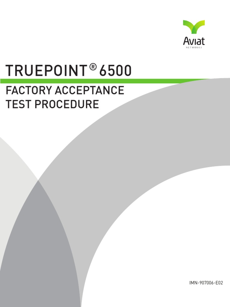 TRuepoint 6500 Factory Acceptance Test Procedure May 2010 | PDF | Hertz ...