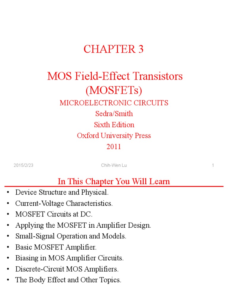 MOSFET Basics and Operation Explained | PDF | Field Effect Transistor ...