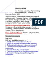 SAP Modules List