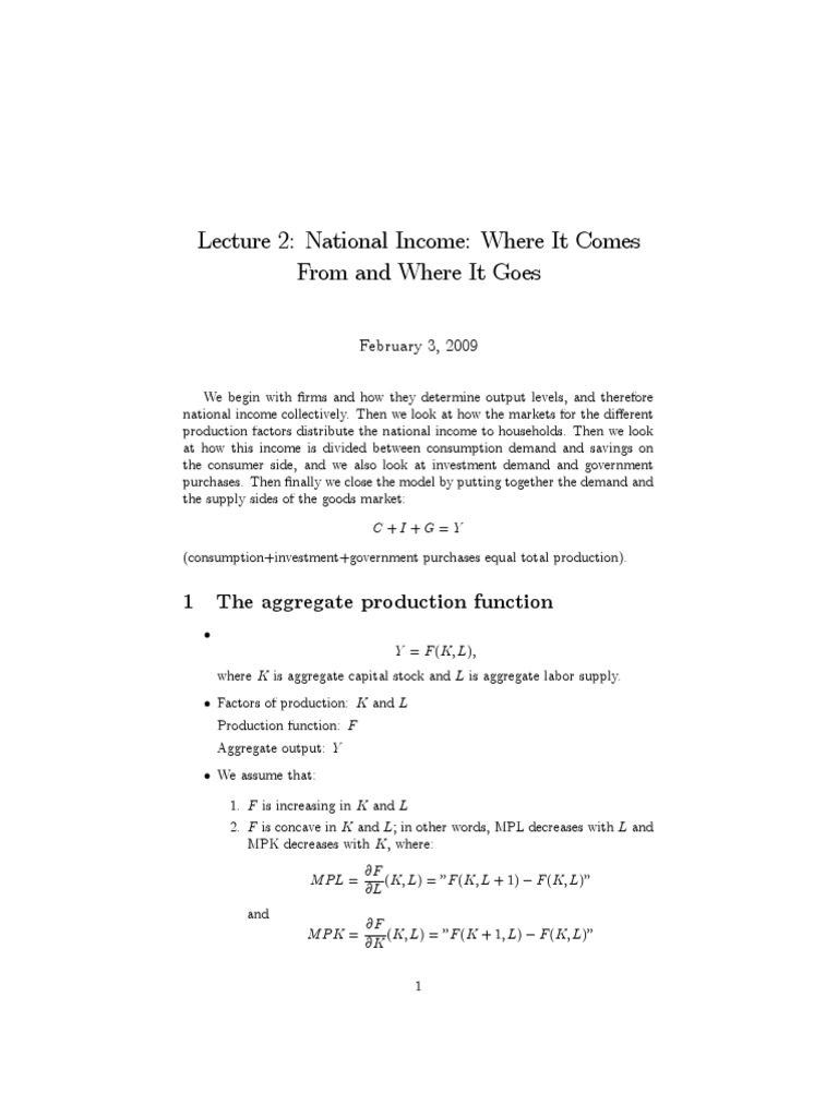 Economics: National Income Basics | PDF | Saving | Economic Equilibrium