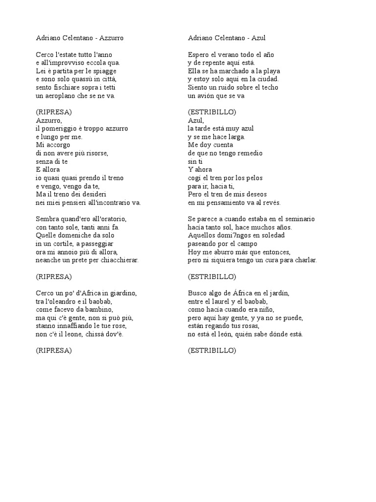 Letra 'Azurro' | PDF