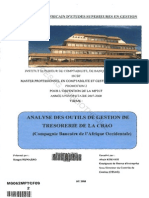 Analyse Des Outils de Gestion de Trésorerie de La CBAO