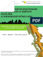 Analiza Upoznatosti Javnosti o Okolisnim Pitanjima PDF