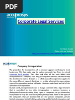 Corporate Legal Services - Accuprosys