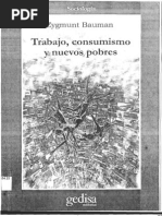 Zygmunt Bauman - Trabajo, Consumismo y Nuevos Pobres Espanhol