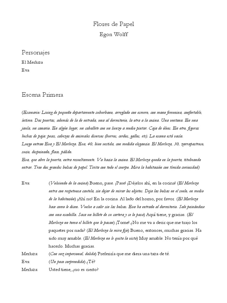 4Egon Wolff Flores de Papel PDF