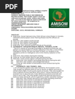 Somali National Army soldiers acquire intelligence and tactical military skills
