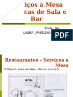 Alimentos e Bebidas Serviços A Mesa de Restaurantes