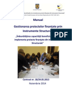 Manualul de Gestionare A Proiectelor Finanțate Prin Instrumente Structurale PDF