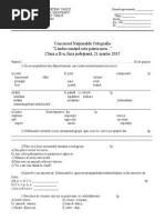 Subiecte Concurs Limba Romana Cls. 2 3 4