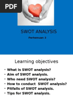 Swot Analysis: Pertemuan 3