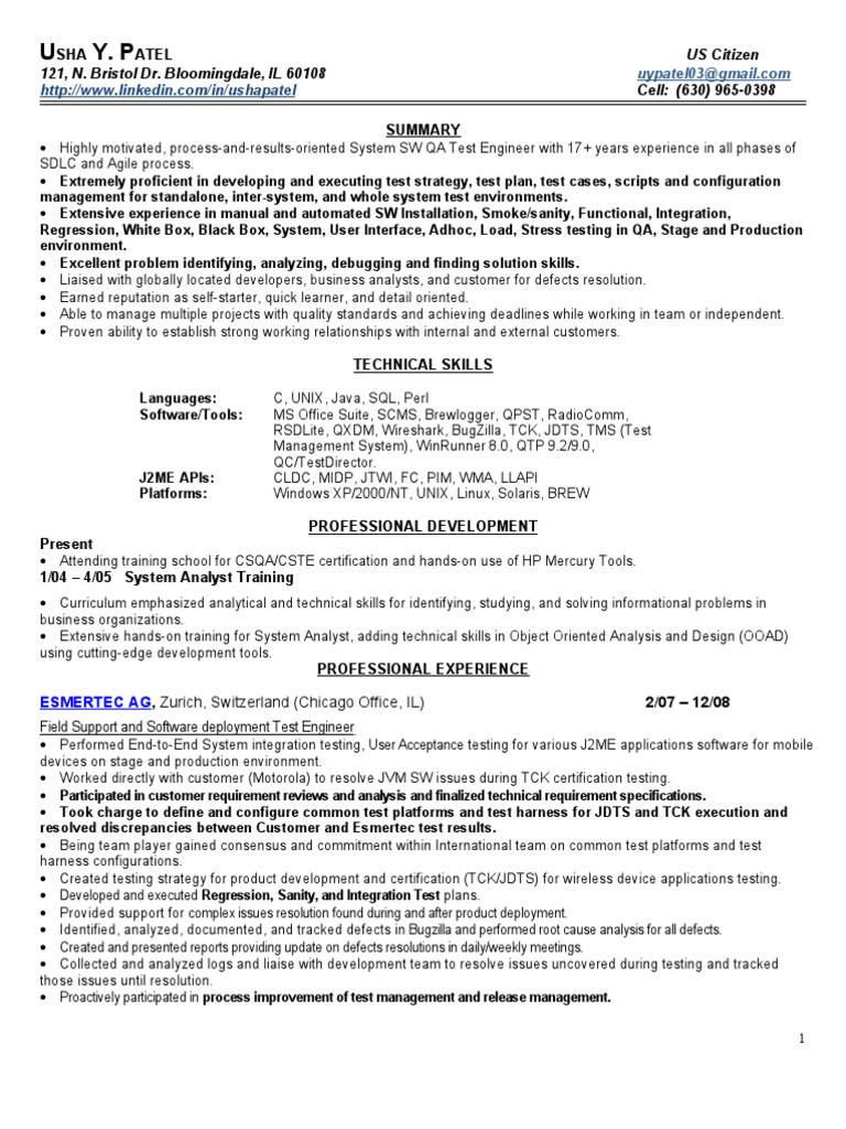 QA Test Engineer | PDF