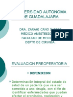 Evaluacion Preoperatoria Generalidades