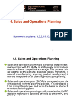 Sales and Operations Planning: Homework Problems: 1,2,3,4,5,10,11,18