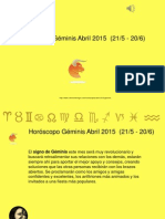 Horoscopo Geminis Para Abril 2015