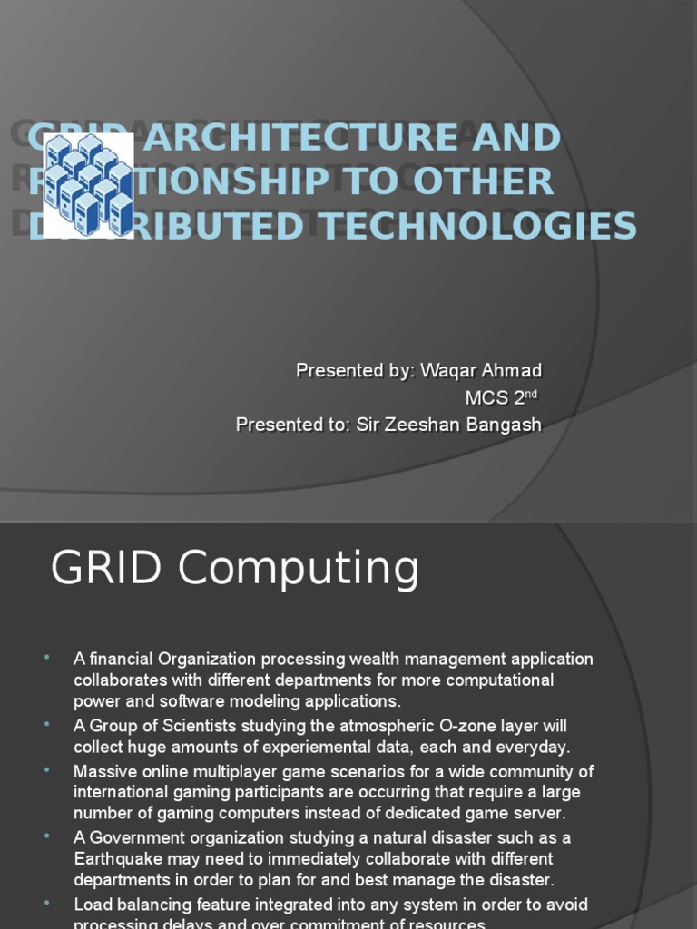 Grid Computing Architecture Overview | PDF | Virtualization | Software ...
