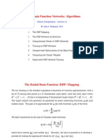 Radial Basis Function Networks: Algorithms: Neural Computation: Lecture 14