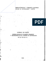 Cadafe Nt-dv-00!03!14 Normalizacion de Calibre Primarios y Secundarios en El Sistema de Distribución.