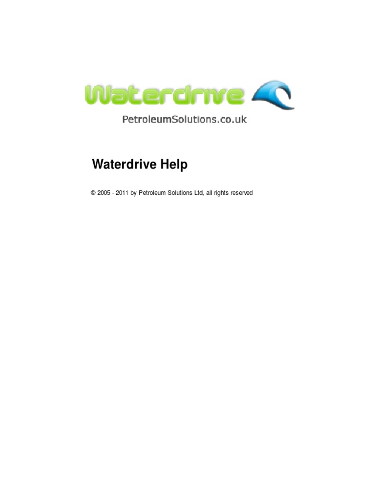 Water Drive Help | PDF
