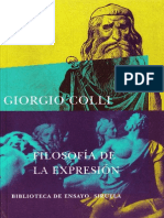 Colli, Giorgio - Filosofía de La Expresión PDF